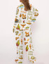 Antique Greece Satin Pajama Set For Women