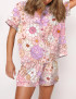 Floral Satin Pajama Set For Women