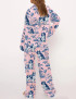 Cavalier King Charles Spaniel Silky Satin Pajama Set For Women