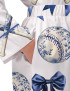 Chinoiserie Baseball Silky Satin Pajama Set For Women