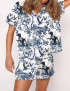 German Shorthaired Pointer Silky Satin Pajama Set For Women