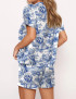 Shih Tzu Silky Satin Pajama Set For Women
