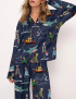 Shark Silky Satin Pajama Set For Women