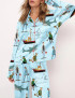 Shark Silky Satin Pajama Set For Women