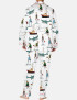 Shark Silky Satin Pajama Set For Men