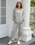 Oversized Zip Hoodie Sweatsuit Set For Women