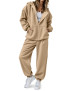 Oversized Zip Hoodie Sweatsuit Set For Women