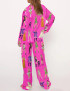 Music Artists Tour Silky Satin Pajama Set For Women