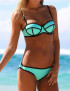 Neoprene Color Block Bikini Set For Women