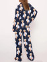 White Dress Silky Satin Pajama Set For Women