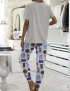 Kiss All The Time Disco Occasionally Casual Pajama Set For Women