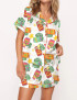 Aloha Puakenikeni Hawaiian Juice Silky Satin Pajama Set For Women