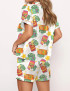 Aloha Puakenikeni Hawaiian Juice Silky Satin Pajama Set For Women