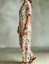 Ocean Art Button Shirt Jumpsuit For Women