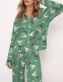 Martini Cocktail Silky Satin Pajama Set For Women