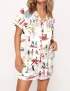 Summer Life Silky Satin Pajama Set For Women