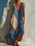 Stylish Spliced Leopard Print Satin Maxi Dress For Women