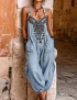Cotton Linen Jumpsuit With Pockets For Women