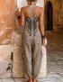 Cotton Linen Jumpsuit With Pockets For Women