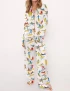 Surfing Watercolor Silky Satin Pajama Set For Women