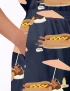 Funny Summer Hot Dog Silky Satin Pajama Set For Women