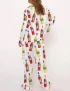 Aperolspritz Campari Limoncello Silky Satin Pajama Set For Women
