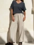 Cotton Linen French Summer Pants For Women