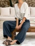 Cotton Linen French Summer Pants For Women