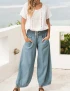 Cotton Linen French Summer Pants For Women