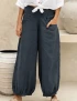 Cotton Linen French Summer Pants For Women