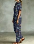 Shark Cotton Button Shirt Jumpsuit For Women