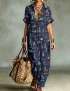Shark Cotton Button Shirt Jumpsuit For Women