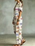 Queen Elizabeth II Vintage Cotton Button Shirt Jumpsuit For Women