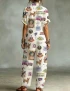 Queen Elizabeth II Vintage Cotton Button Shirt Jumpsuit For Women