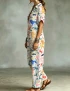 Beast Series Cotton Button Shirt Jumpsuit For Women