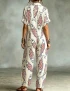 Sardine Cotton Button Shirt Jumpsuit For Women