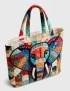 Elephant Collage Quilted Tote Bag