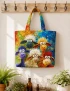Colorful Animal Lover Quilted Tote Bag
