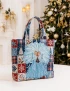 White Christmas Quilted Tote Bag