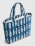 Fish Print Quilted Tote Bag