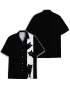 Black Cat Hawaiian Shirt For Men