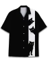 Black Cat Hawaiian Shirt For Men