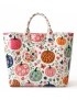 Pink Floral Pumpkin PVC Tote Bag
