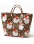 Retro Vintage Santa Leopard PVC Tote Bag
