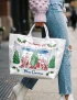 White Christmas PVC Tote Bag