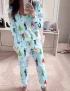 Love Actually Christmas Long Short Soft Casual Pajama Set For Women