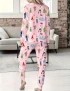 Love Actually Christmas Long Short Soft Casual Pajama Set For Women