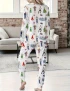 Love Actually Christmas Long Short Soft Casual Pajama Set For Women