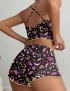 Dungeon Crawler Carl Bow Detail Ribbed Knit Pajama Set For Women