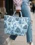 Chinoiserie Christmas PVC Tote Bag